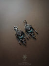 New Native American macrame earrings with dangling elements, Dreamcatcher earrings