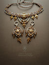 Tribal macrame earrings with dangling elements, New elegant earrings native style