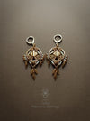 Tribal macrame earrings with dangling elements, New elegant earrings native style