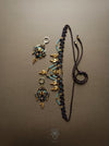 New festival beaded macrame earrings, Tribal chic dangle earrings