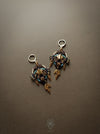 estival beaded macrame earrings, Tribal chic dangle earrings