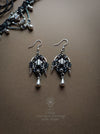 Bohemian macrame earrings with drops, Elegant earrings native style