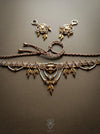 Small macrame choker necklace, Festival tribal choker