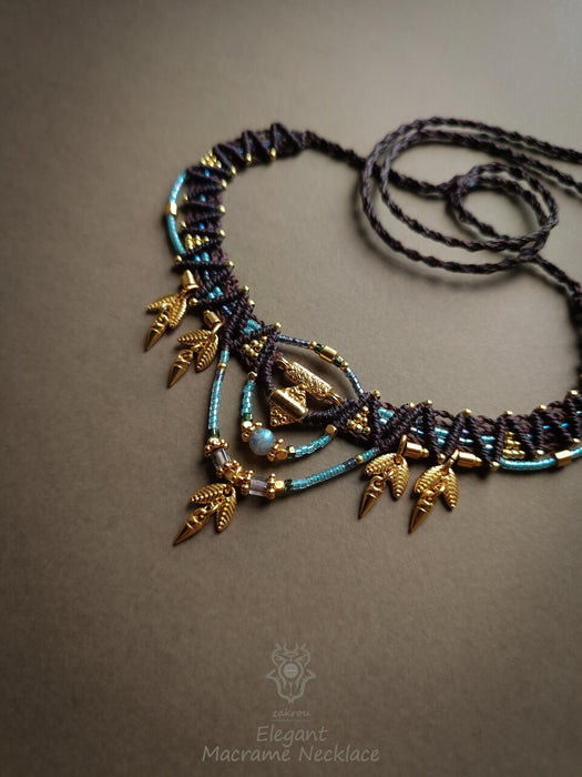 New small festival choker necklace, Native jewel design with charms