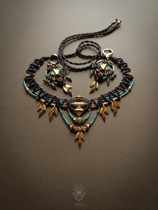 New small festival choker necklace, Native jewel design with charms
