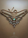 Labradorite macrame necklace, Festival micromacrame choker